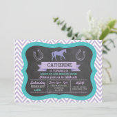 乗馬パーティー招待状ポニー招待状招待状 招待状 (スタンド正面)