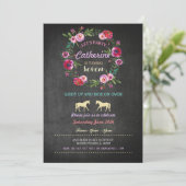 乗馬パーティー招待 わたしピンクの招待状 招待状 (スタンド正面)