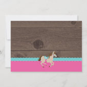 乗馬フォトバースデーパーティーへの招待 招待状 (裏面)