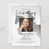 乗馬ライダーの人生の祝い　写真　葬儀 招待状 (正面)