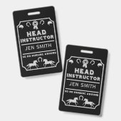 乗馬ライダーインストラクター バッジ (Front & Back)