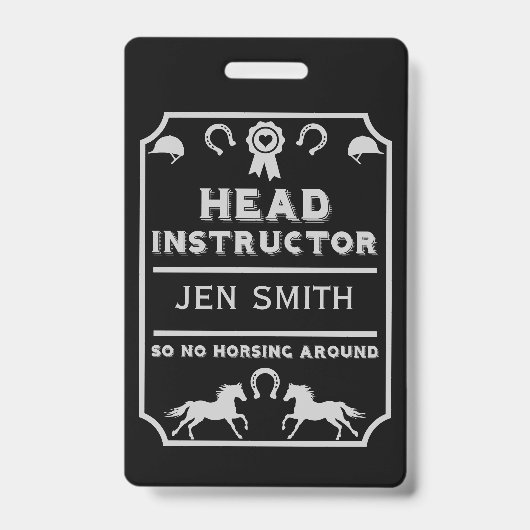 乗馬ライダーインストラクター バッジ (Front)