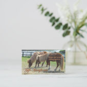 乗馬レッスンギフト券テンプレート 割引カード (スタンド正面)