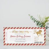 乗馬レッスン クリスマス ギフト チケット 券 招待状 (スタンド正面)