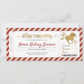 乗馬レッスン クリスマス ギフト チケット 券 招待状 (正面)