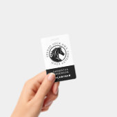 乗馬ロゴボランティア従業員QRコード バッジ (手持ち)