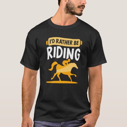 乗馬中 Horse Rider 馬術 Tシャツ (正面)