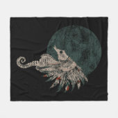 乗馬先住民夜 フリースブランケット (正面(横))