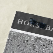 乗馬光沢のあるシルバービーチタオル ビーチタオル (インサイチュ)