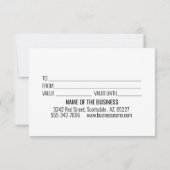 乗馬券 招待状 (裏面)