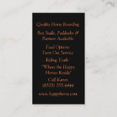 乗馬名刺 名刺 (裏面)