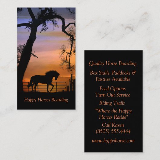 乗馬名刺 名刺 (正面/裏面)