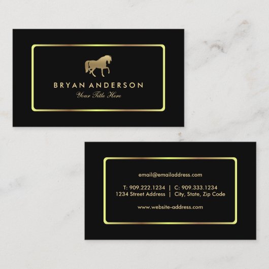 乗馬名刺 名刺 (正面/裏面)