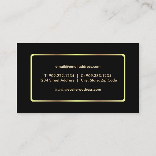 乗馬名刺 名刺 (裏面)