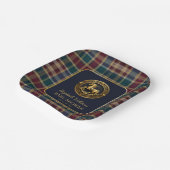 乗馬名門私立校風のロッキング馬青ベビーシャワー ペーパープレート (傾斜あり)