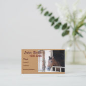 乗馬学校の名刺 名刺 (スタンド正面)