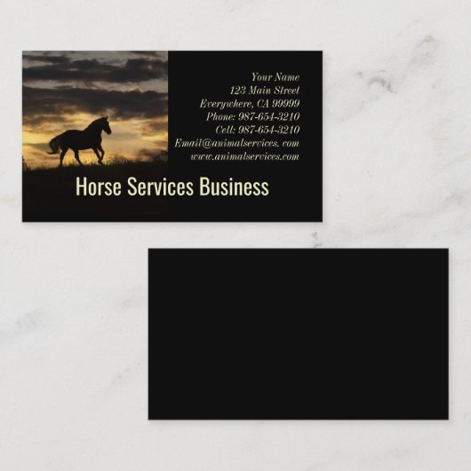 乗馬獣医  名刺 (正面/裏面)