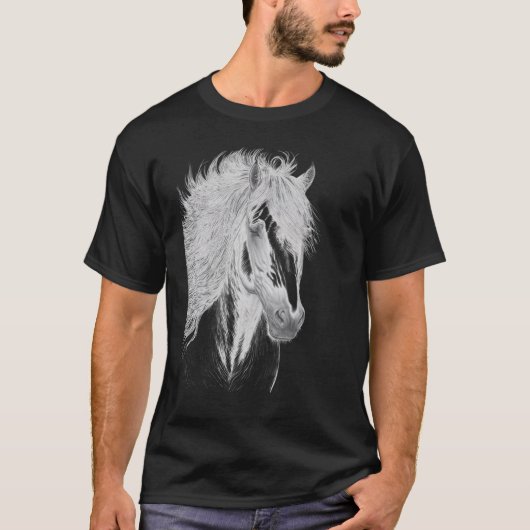 乗馬用イラストレーションギフト Tシャツ (正面)