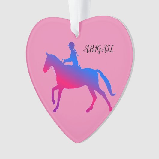 乗馬用ガールアクリルオーナメント個人設定 オーナメント (正面)