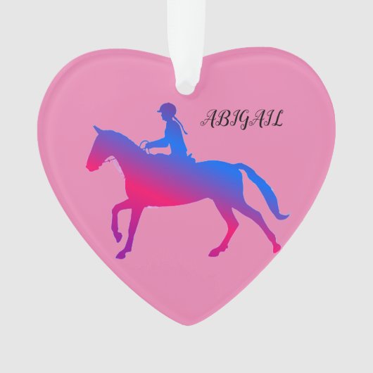 乗馬用ガールアクリルオーナメント個人設定 オーナメント (正面)