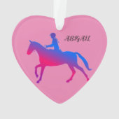 乗馬用ガールアクリルオーナメント個人設定 オーナメント (裏面)