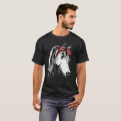 乗馬用バンダナ 馬術 乗馬 愛好家のための Tシャツ (正面フル)
