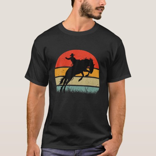 乗馬西カウボーイティーギフトヴィンテージ Tシャツ (正面)