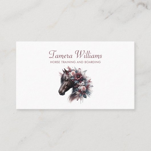 乗馬訓練エースストリアンサービスフローラ 名刺 (正面)