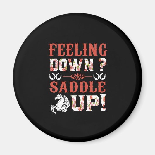 乗馬贈与 |の感じサドルを上へ マグネット (正面)