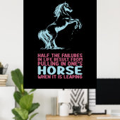 乗馬贈与 |人生の半分の失敗 ポスター (ホームオフィス)