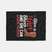 乗馬贈与 |女与えの子の靴 フリースブランケット (正面(横))