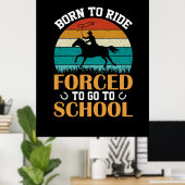 乗馬贈与 |強制生まれ乗り ポスター (ホームオフィス)