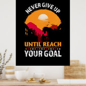 乗馬贈与 |手が届くま与えでは決してアップしない ポスター (キッチン)