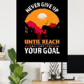 乗馬贈与 |手が届くま与えでは決してアップしない ポスター (ホームオフィス)