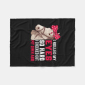 乗馬贈与 |転が私の目その懸命 フリースブランケット (正面(横))