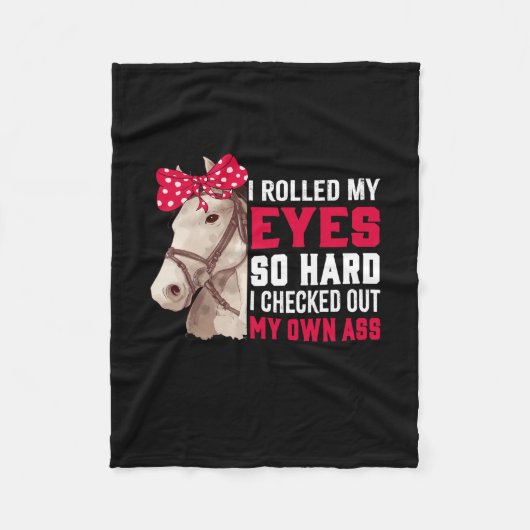 乗馬贈与 |転が私の目その懸命 フリースブランケット (正面)