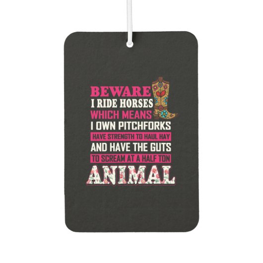 乗馬贈与 |馬に乗る カーエアーフレッシュナー (正面)