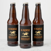 乗馬贈与 馬のギャロップ| ビールラベル (ボトル)