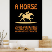 乗馬贈与 馬のギャロップ| ポスター (キッチン)