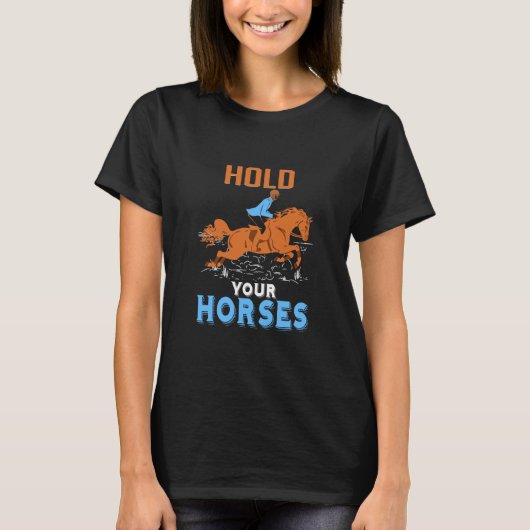 乗馬贈与 |馬を持っ素晴らして Tシャツ (正面)