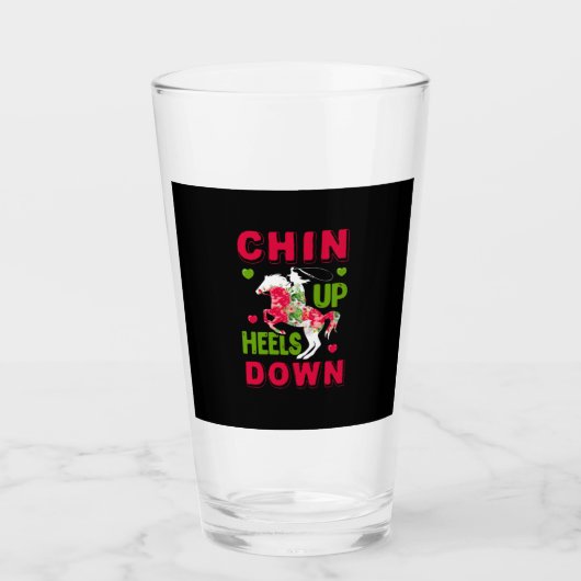 乗馬贈与 | Chin Up Heat Down タンブラーグラス (正面)