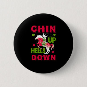 乗馬贈与   Chin Up Heat Down 缶バッジ