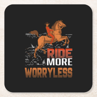 乗馬贈与 | Ride More Worryless スクエアペーパーコースター
