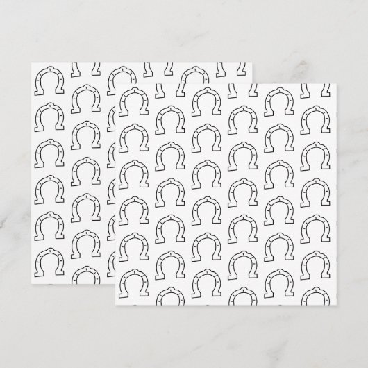 乗馬集団馬蹄形プリント (正面/裏面)