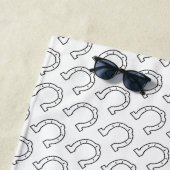 乗馬集団馬蹄形プリント ビーチタオル (インサイチュ)