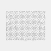 乗馬集団馬蹄形プリント フリースブランケット (正面(横))