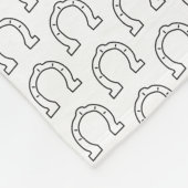 乗馬集団馬蹄形プリント フリースブランケット (角)