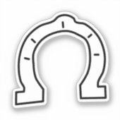 乗馬集団馬蹄形 シール (正面)