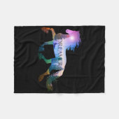 乗馬馬好き フリースブランケット (正面(横))