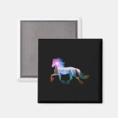 乗馬馬好き マグネット (正面/裏面)